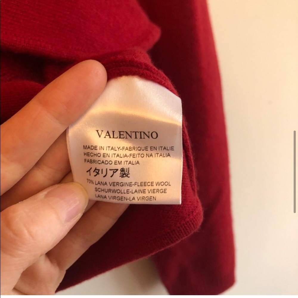 Valentino Cashmere Wool Blend Wrap Sweater - Picture 5 of 7